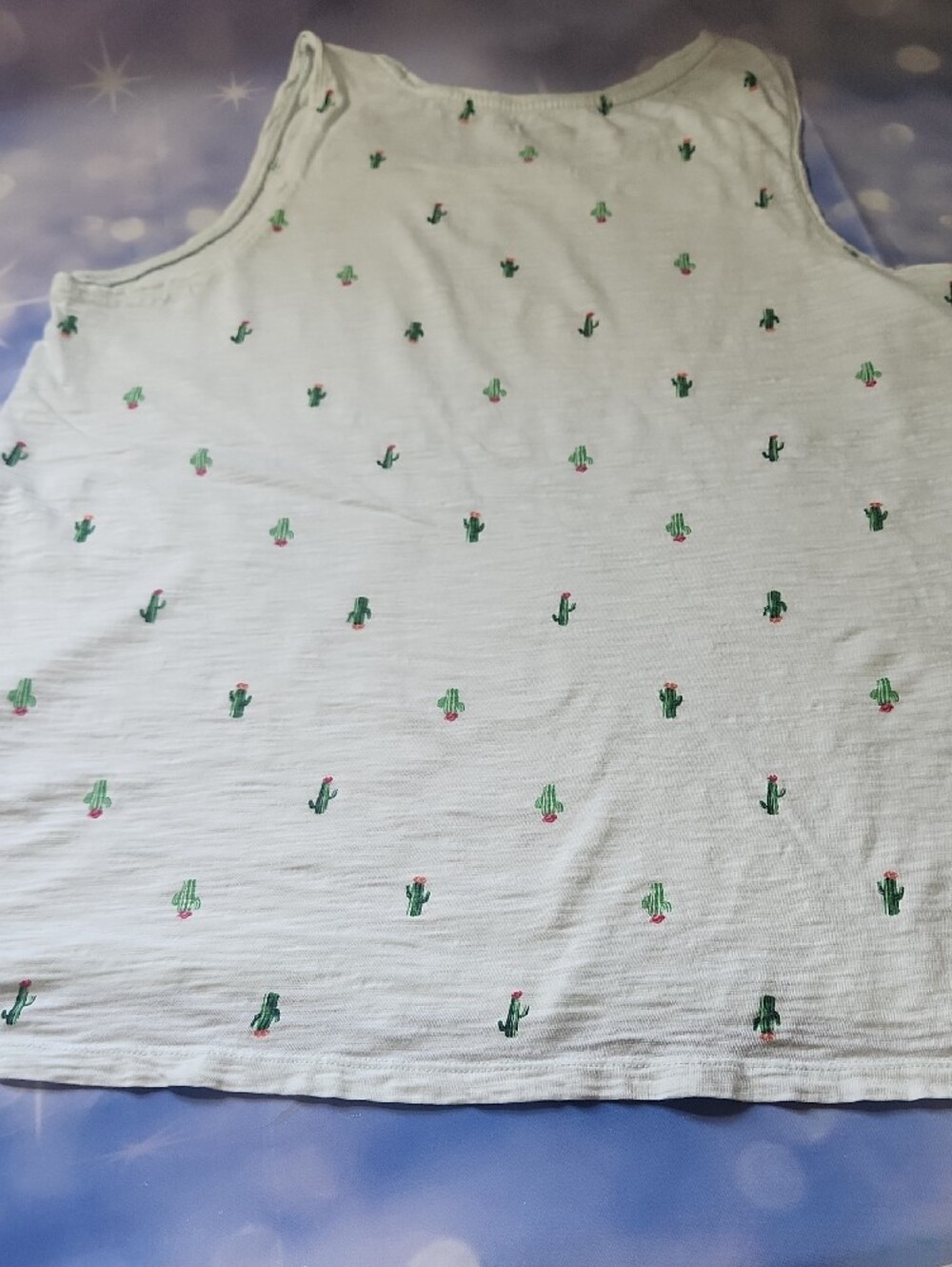 Old Navy Mint Green Tank Top W/ Cactus🌵🌵💓🌵🌵 - Picture 7 of 8